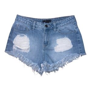 Forever 21 High-Waisted Distressed Denim Shorts (Medium) - Summer Essential